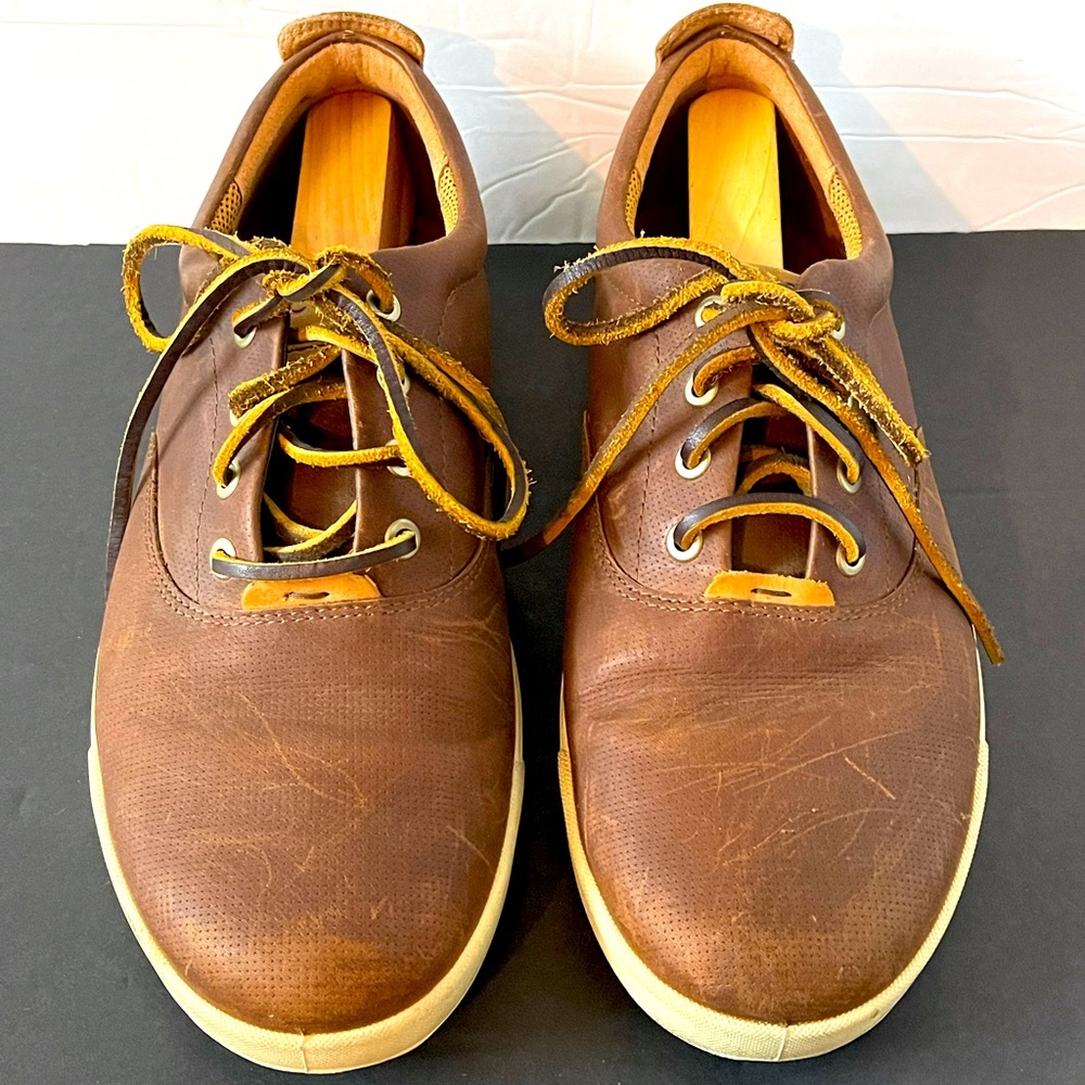 Ecco Mens Sz 42 US 8/8.5 Eisner Leather Sneakers